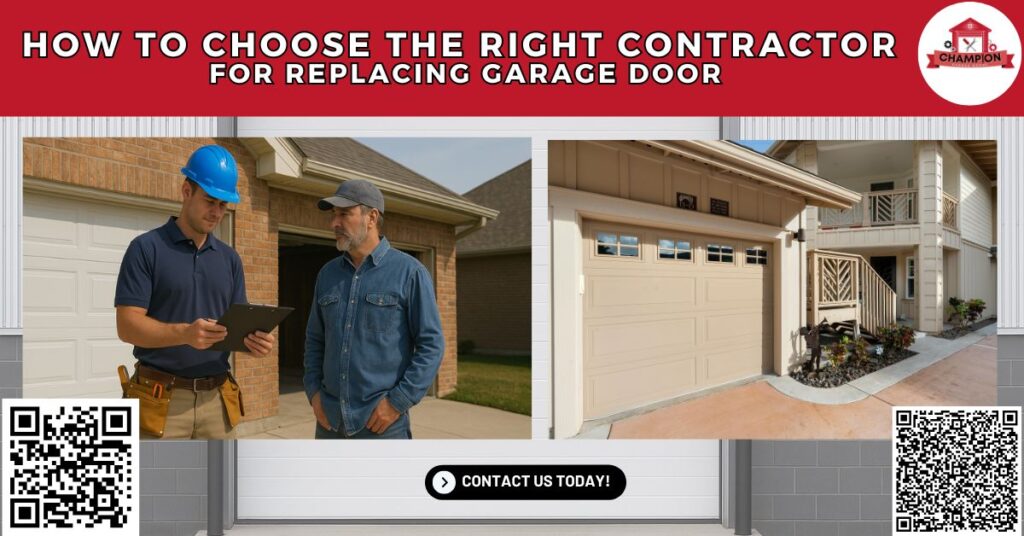 How to Choose the Right Contractor for Replacing Garage Door - Champion Garage Doors