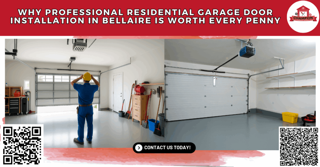 Why Professional Residential Garage Door Installation in Bellaire Is Worth Every Penny - Champion Garage Doors