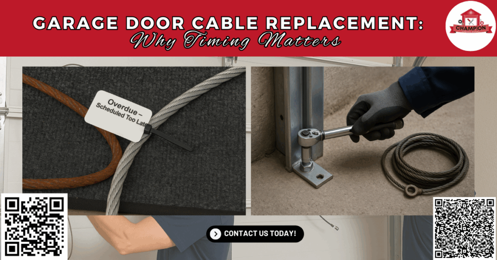 Garage Door Cable Replacement: Why Timing Matters - Champion Garage Doors