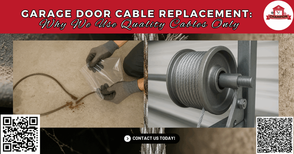 Garage Door Cable Replacement: Why We Use Quality Cables Only - Champion Garage Doors