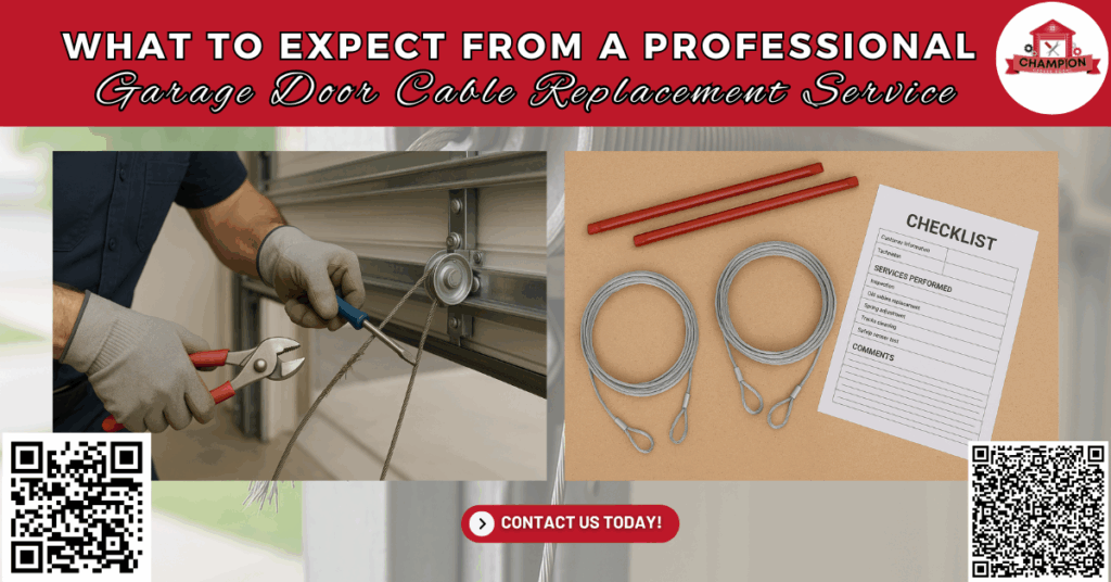 What to Expect from a Professional Garage Door Cable Replacement Service - Champion Garage Doors