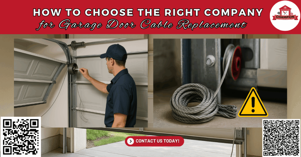 How to Choose the Right Company for Garage Door Cable Replacement - Champion Garage Doors
