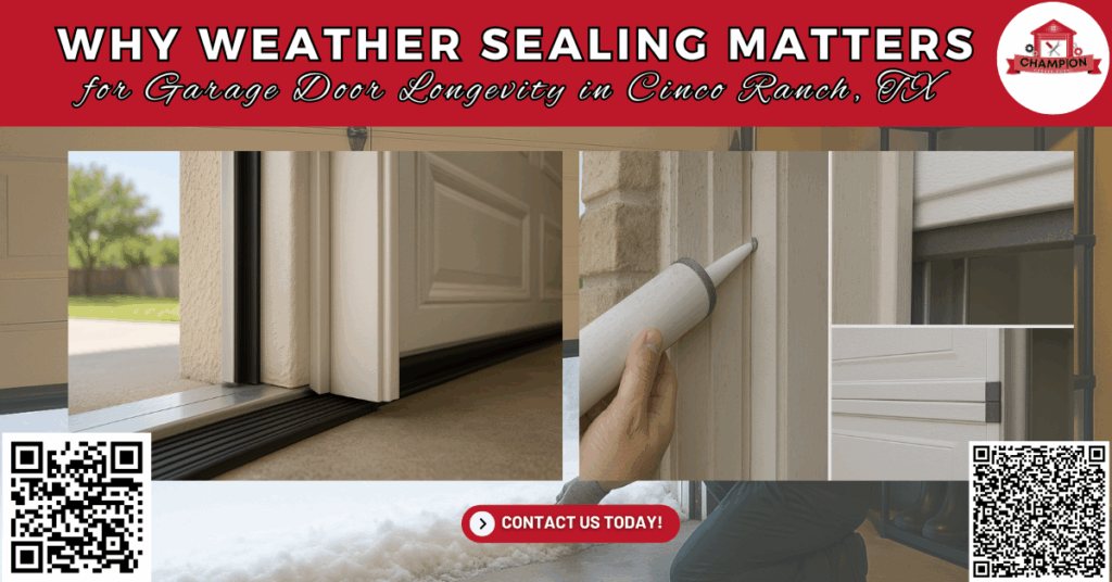 Why Weather Sealing Matters for Garage Door Longevity in Cinco Ranch, TX - Champion Garage Doors