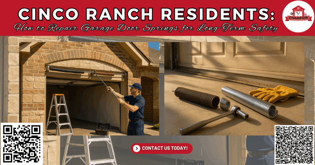Cinco Ranch Residents: How to Repair Garage Door Springs for Long-Term Safety - Champion Garage Doors